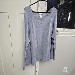 L.L. Bean Women's Light Blue Crew Neck Sweater